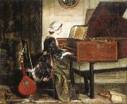 charles burney the harpsichordist oil painting on canvas